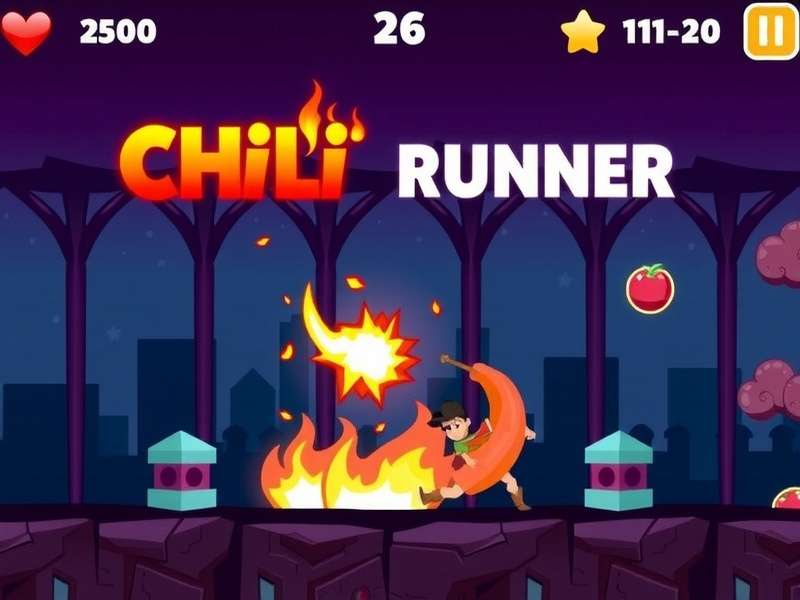 Fiery Chili Runner Game Screenshot